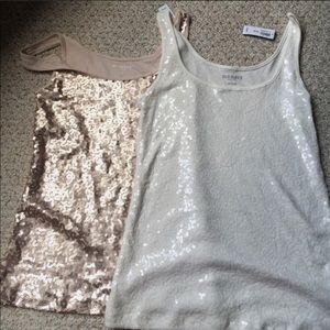 Two Old Navy Sequin Tanks.
